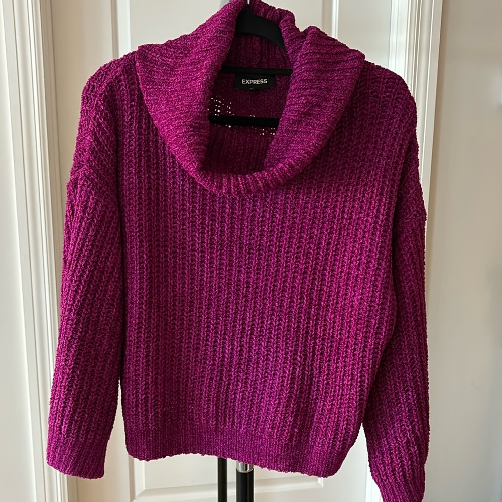 Express oversized magenta sweater